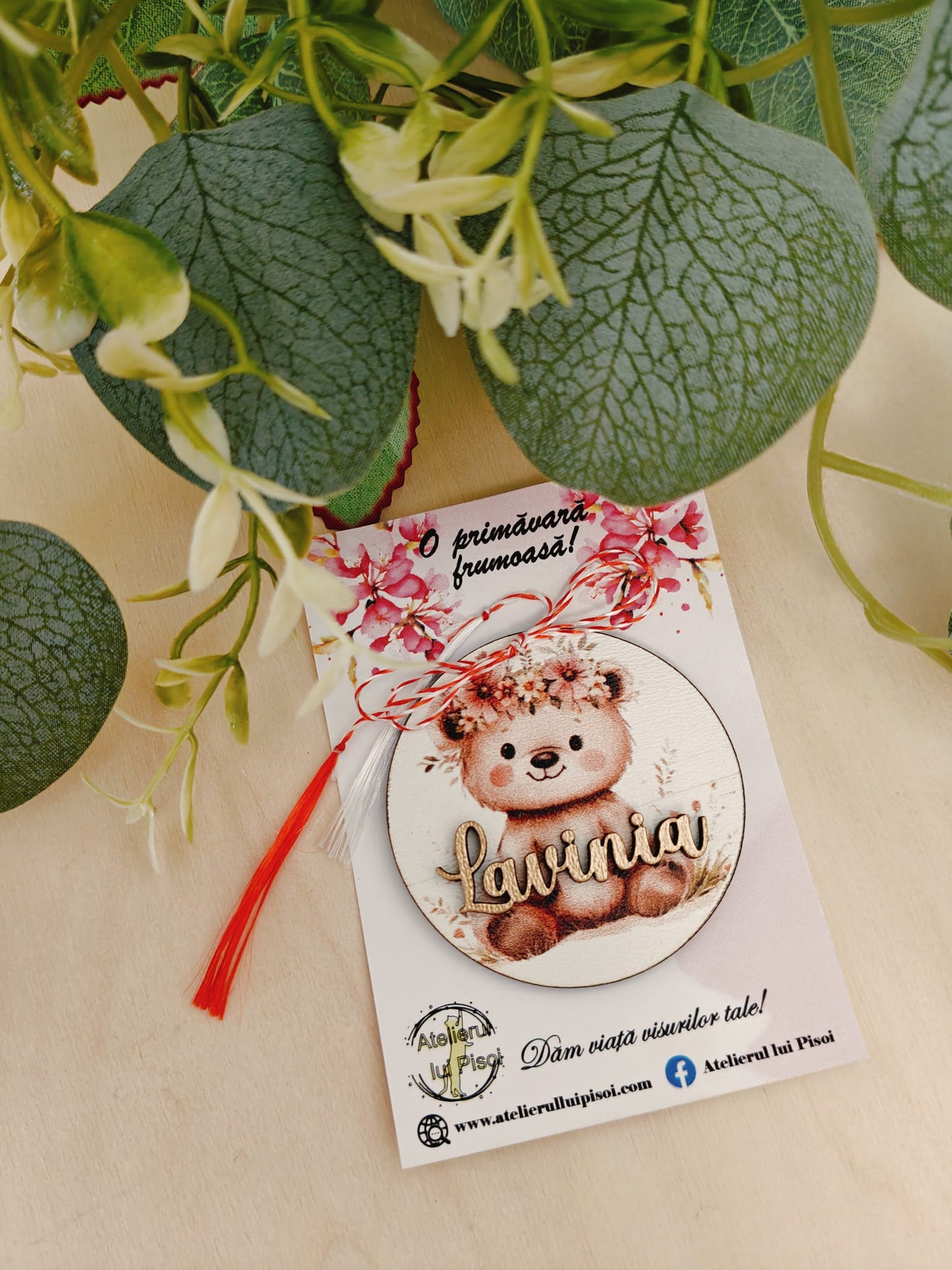 Martisor personalizat cu nume-Ursulet Fetita-ALTP 79