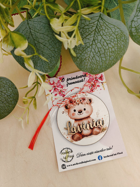 Martisor personalizat cu nume-Ursulet Fetita-ALTP 79