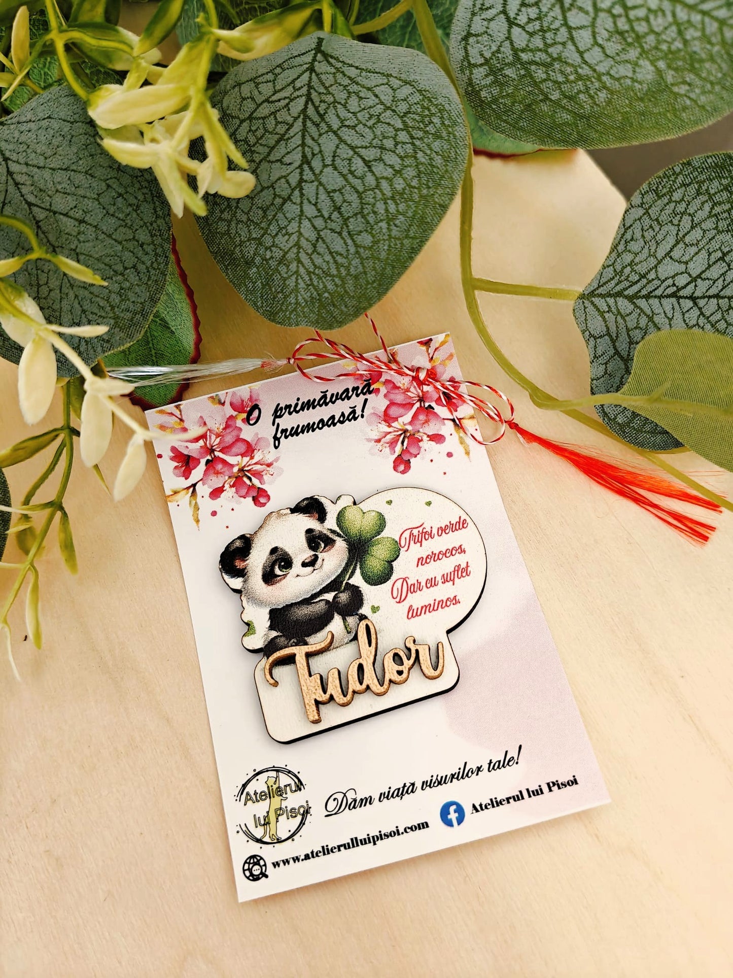 Martisor personalizat -Ursulet Panda-ALTP 75