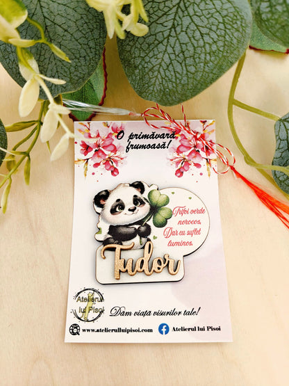 Martisor personalizat -Ursulet Panda-ALTP 75