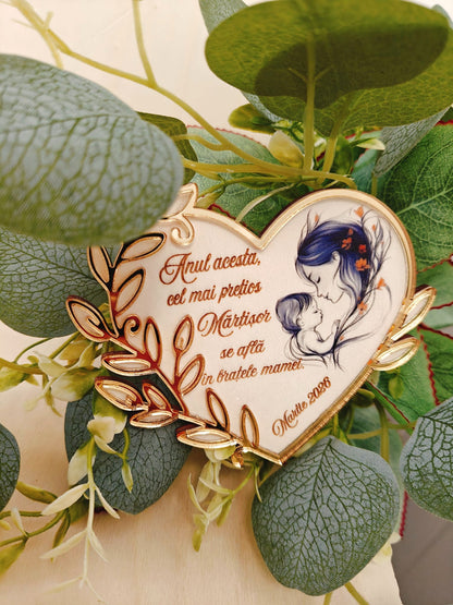 Martisor personalizat din lemn tip placheta-Mama-ALTP 14
