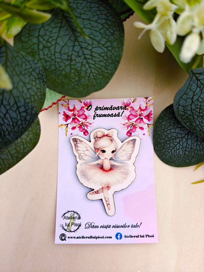 Martisor personalizat lemn -Balerina-ALTP 43