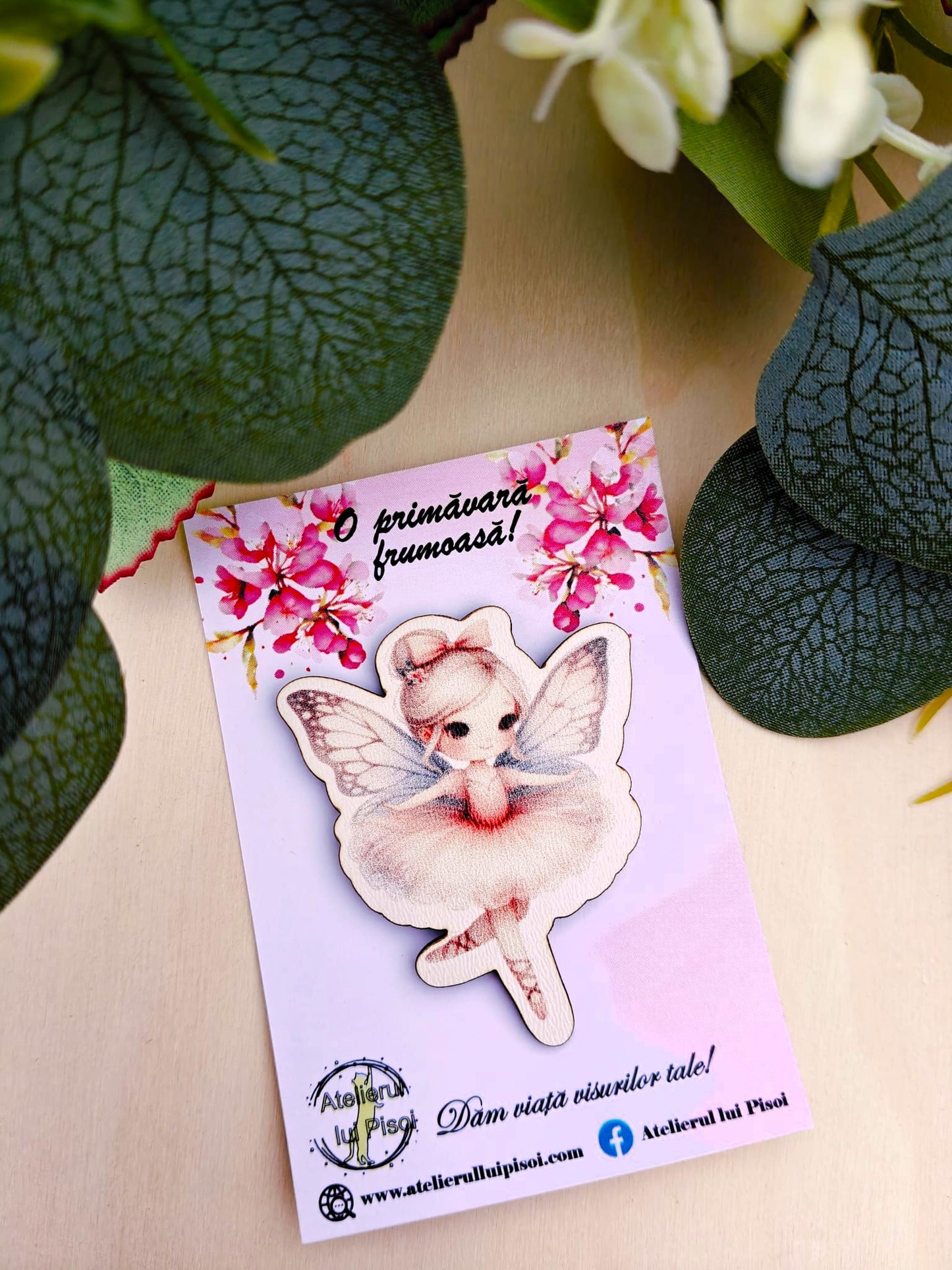 Martisor personalizat lemn -Balerina-ALTP 43