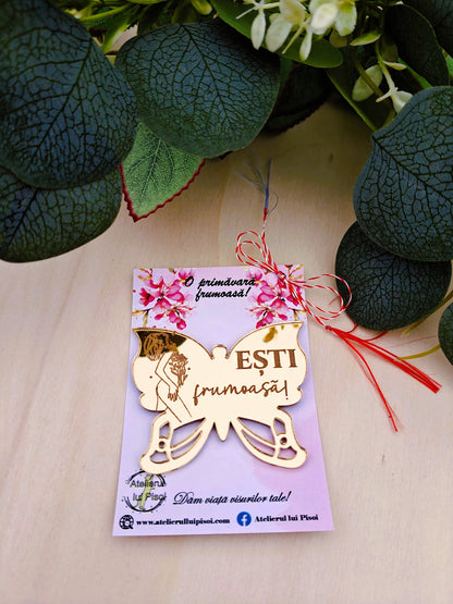 Martisor personalizat oglindă-Feminitate diafană