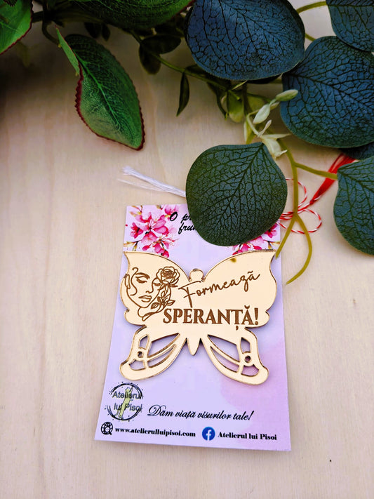 Martisor personalizat oglindă-Speranță-n zbor