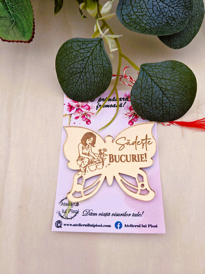 Martisor personalizat oglindă-Sădire-n zbor