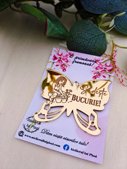 Martisor personalizat oglindă-Sădire-n zbor