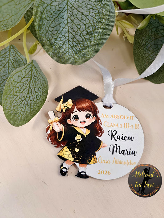 Medalie personalizata absolvire-Albinuta-ALTP1