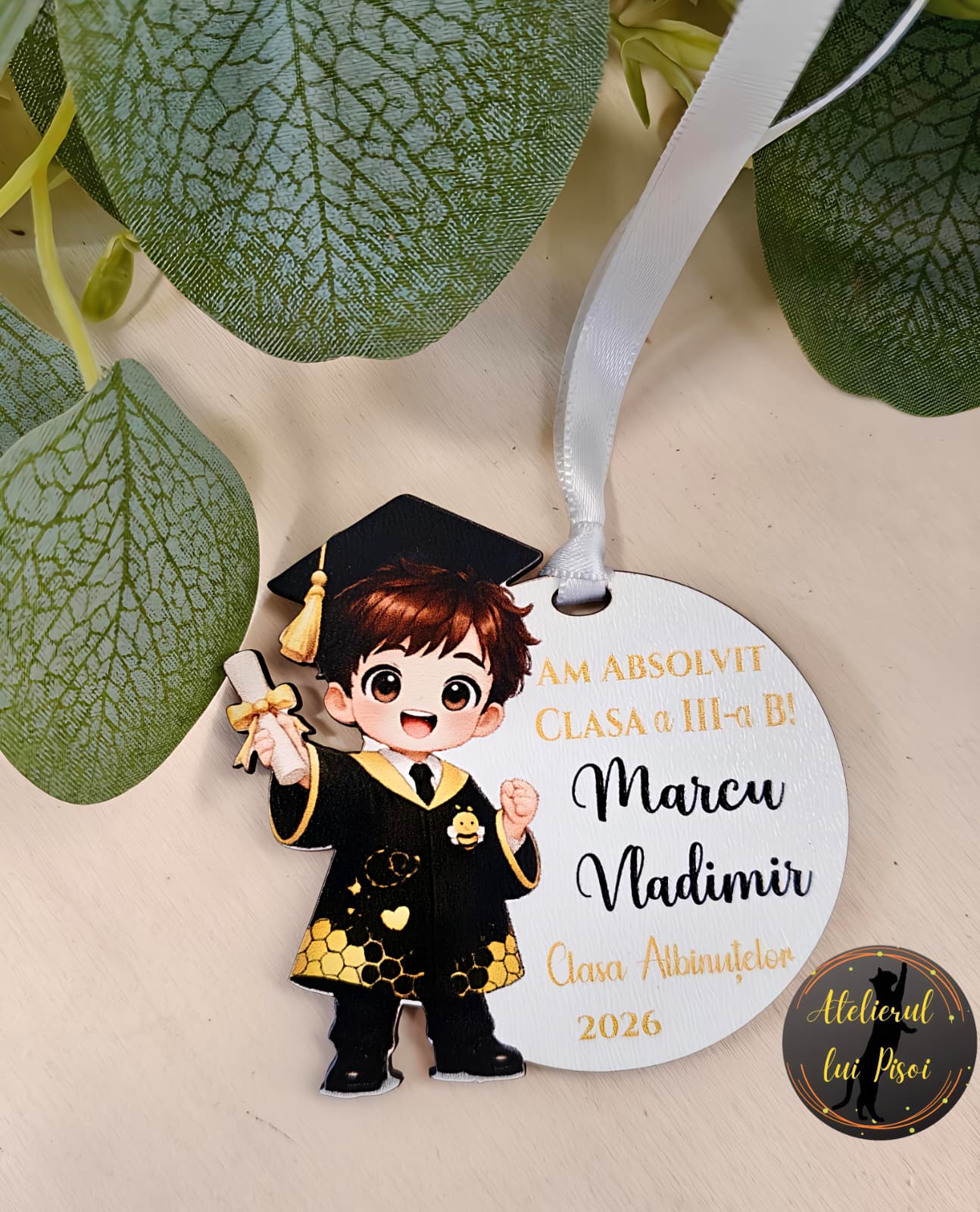 Medalie personalizata absolvire-Albinuta-ALTP1