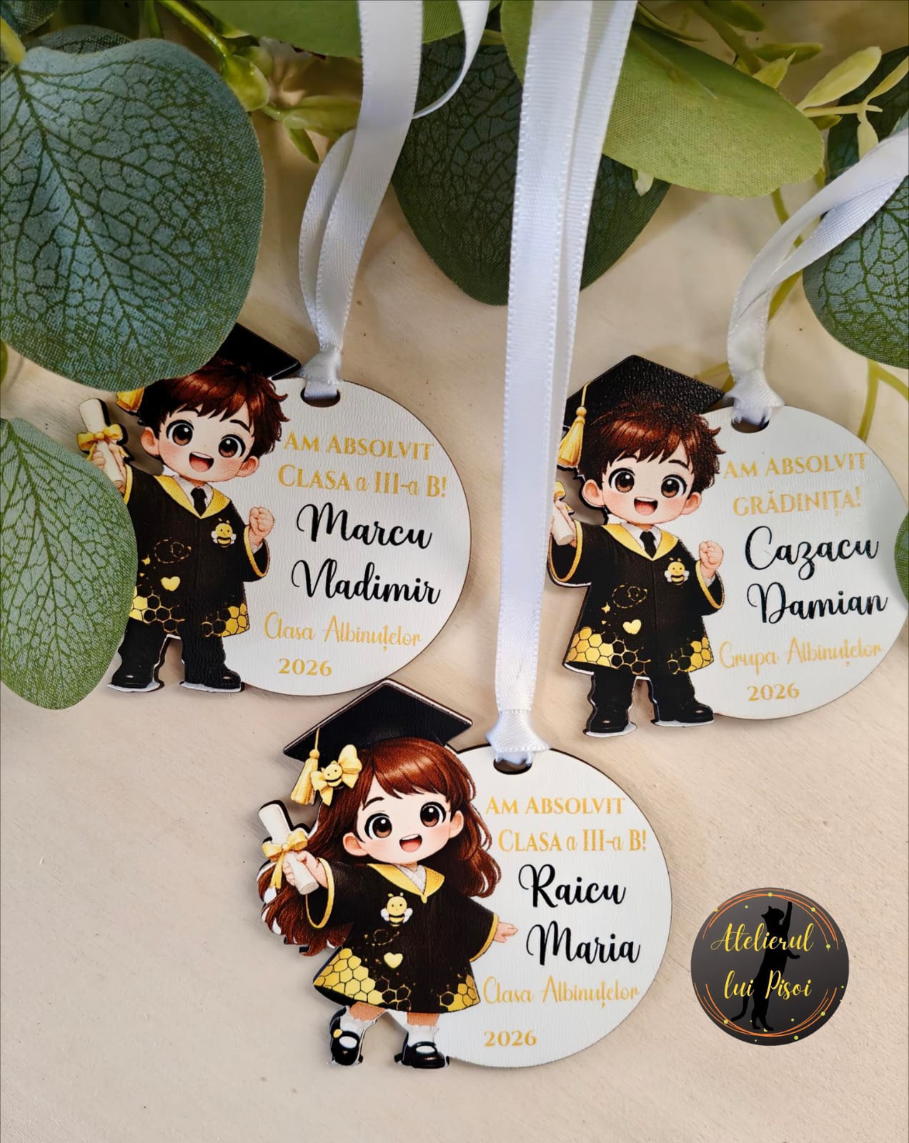Medalie personalizata absolvire-Albinuta-ALTP1