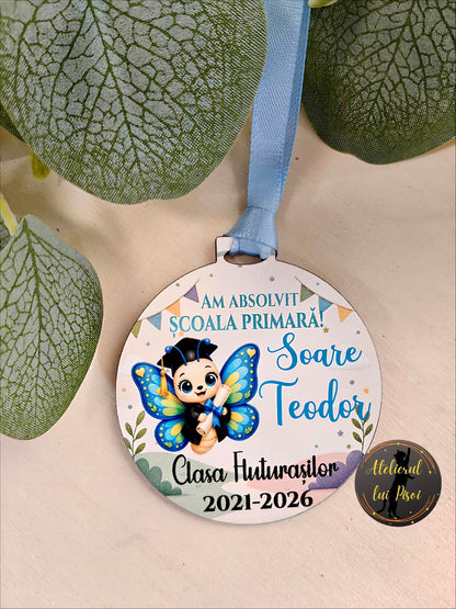 Medalie personalizata absolvire-Fluturas-ALTP4