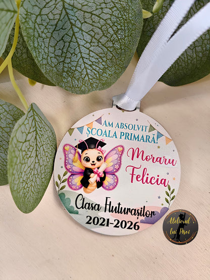 Medalie personalizata absolvire-Fluturas-ALTP4