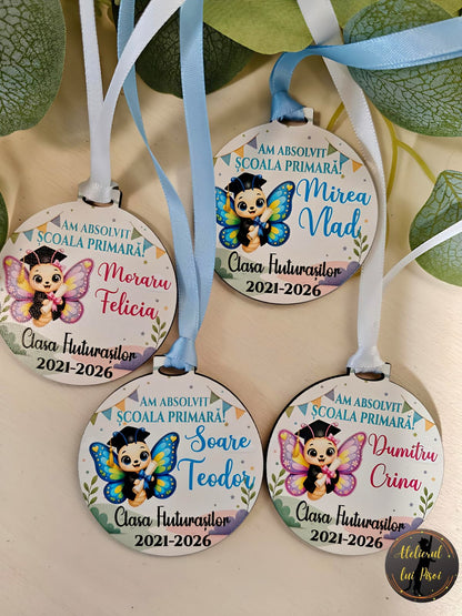 Medalie personalizata absolvire-Fluturas-ALTP4