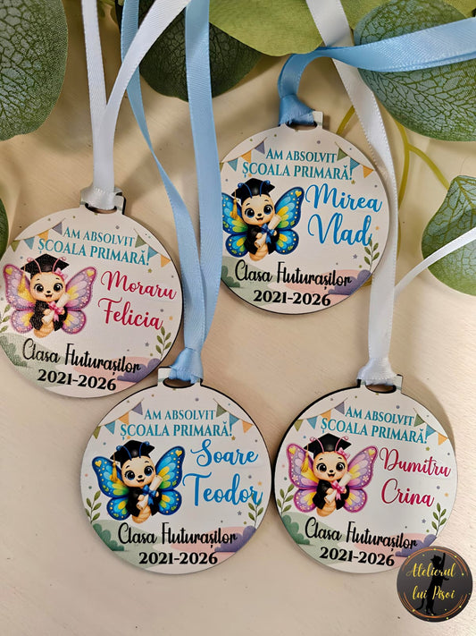 Medalie personalizata absolvire-Fluturas-ALTP4