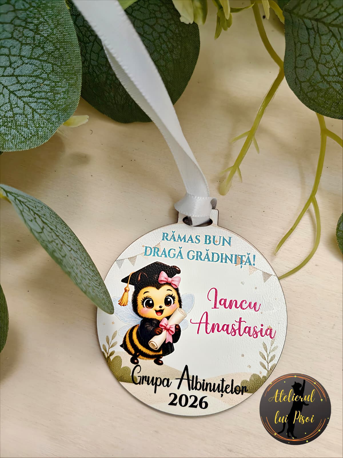 Medalie personalizata absolvire-Albinuta-ALTP2