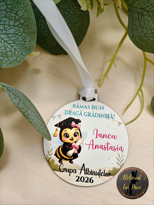 Medalie personalizata absolvire-Albinuta-ALTP2