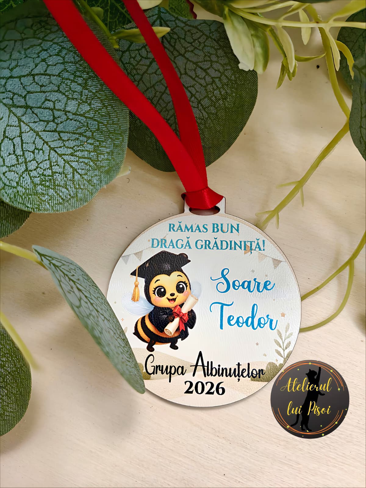 Medalie personalizata absolvire-Albinuta-ALTP2