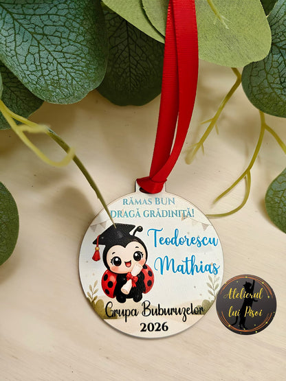 Medalie personalizata absolvire-Buburuza-ALTP5