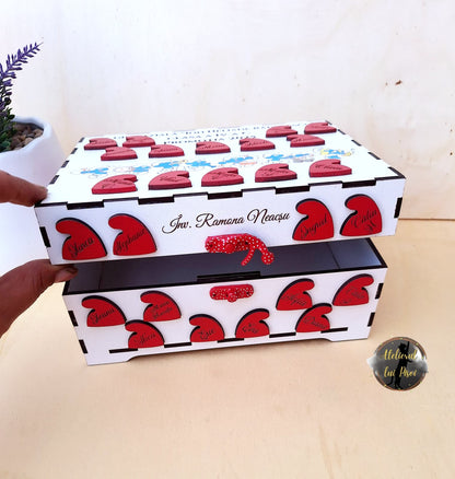 Cutie amintiri profesori personalizata-Strumfi