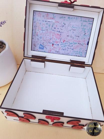 Cutie amintiri profesori personalizata-Strumfi