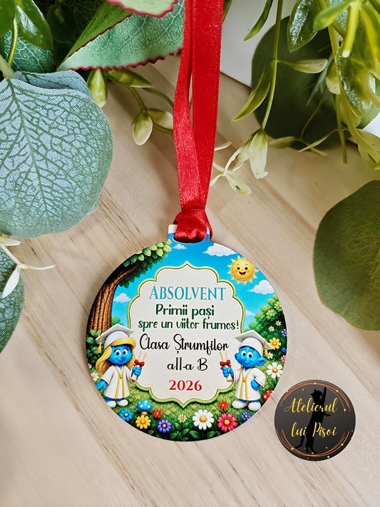 Medalie personalizata -Strumfi-ALTP15