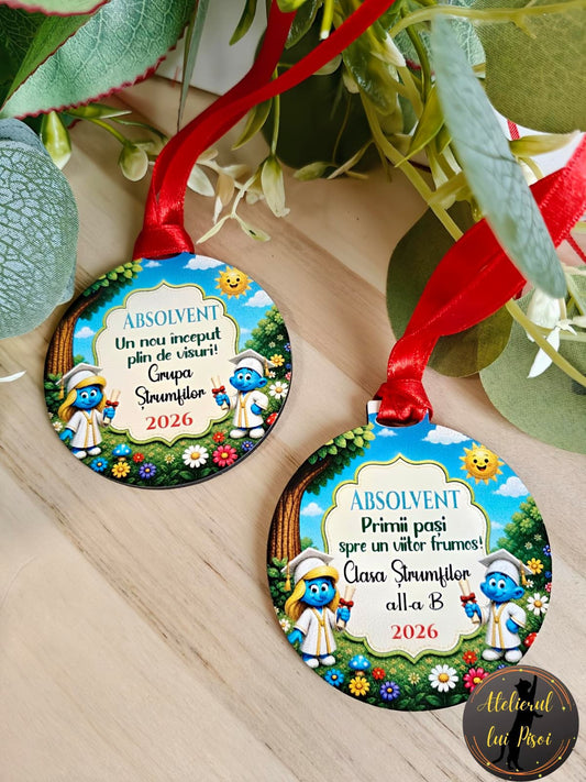 Medalie personalizata -Strumfi-ALTP15