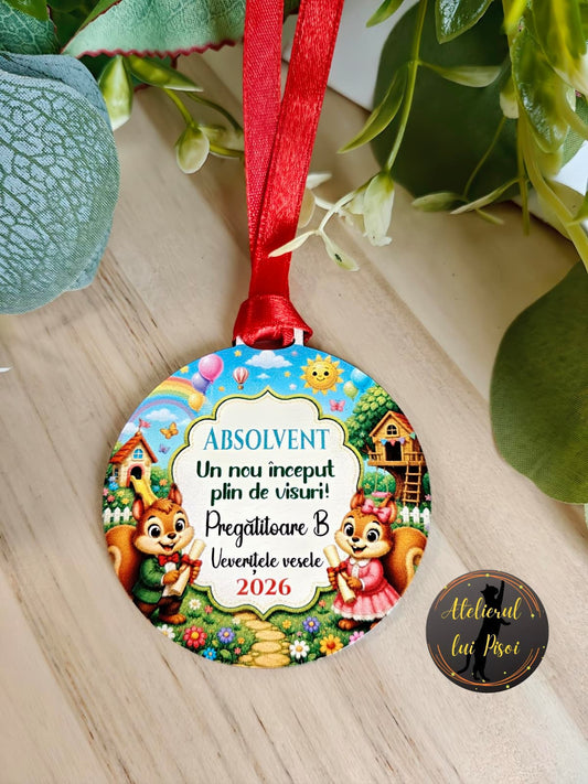 Medalie personalizata -Veverite-ALTP13