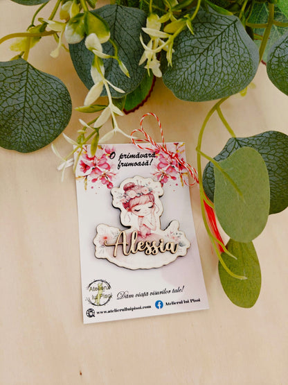Martisor personalizat lemn -Balerina-ALTP 40