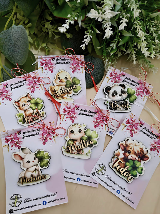 Martisor personalizat cu nume - Pisicuta norocosa-ALTP 71