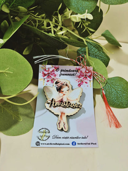 Martisor personalizat lemn -Balerina-ALTP 41